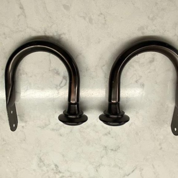 Set of Curtain Holder Tieback U-Shaped, Bronze - Picture 1 of 4
